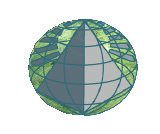 Jokiama globe and leaf logo